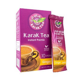 Triple Traders Karak Instant Tea with Ginger - 10 Packs - net wt (200g )