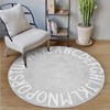 Topotdor Round Kids Play Rug Alphabet Nursery Area Rug Extra