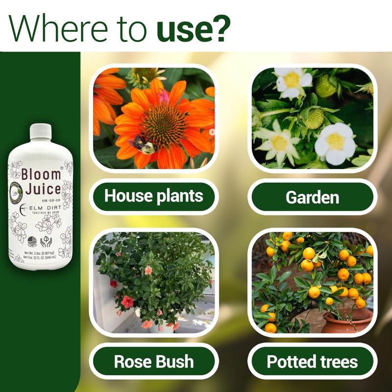 Elm Dirt's Bloom Juice for All Flowering Plants (1 Bottle)