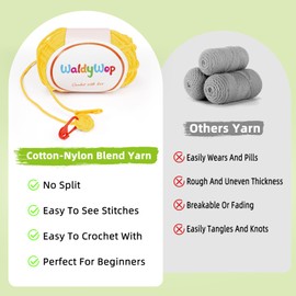 Crochet Kit for Beginners Adults Kids - Crochet Starter Kit w/Easy Pre-Started Yarn, Positive Card, Step-by-Step Video Tutorials, Learn to Crochet Kit, Complete DIY Crocheting Knitting Kit, Cute Corn