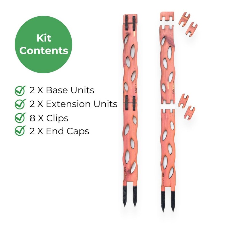 Treleaf - Zella Regular Starter Kit- Wooden Extendable Plant Support
