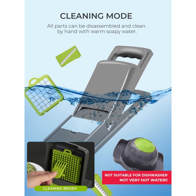 Manual Vegetable Slicer, Multifunctional Kitchen Mandolin 13 in 1 -