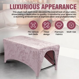 Lash Bed Foam Topper Cover, Massage Table Cover, Ergonomic Curved Mattress Topper Cover for Beauty Salon