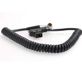 SZRMCC D-Tap to Right Angle 1B 2 Pin Male Coiled Cable for Kinefinity MAVO_LF Terra_4K Camera Spiral Cable Straight