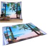 Window Beach Landscape Pattern Tapestry Wall Hanging for Living Room