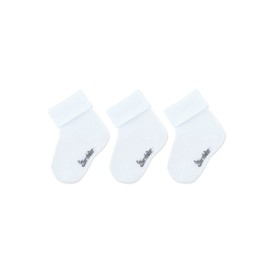 Sterntaler Unisex Children's Baby Socks Pack of 3 Plain, White