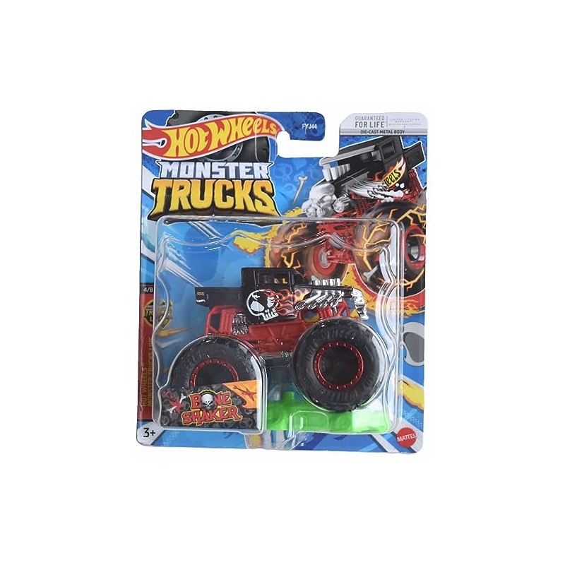 Hot Wheels Monster Trucks Bone Shaker, Connect and Crash Car