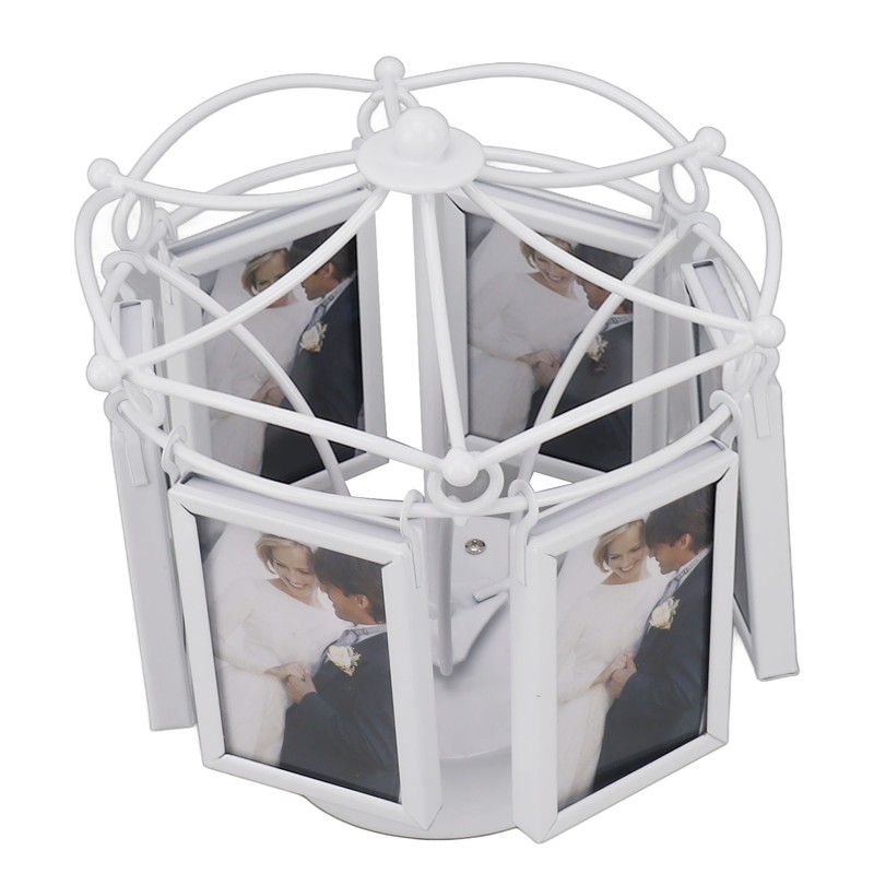 Rotating Photo Display Frame Multifunctional Removable Stable Metal Desktop Photo