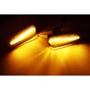 2x Clear Lens Side Indicator Amber LED Marker Repeater Light