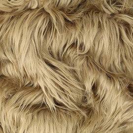 kullaloo Croissant Faux Fur Fabric | Acrylic-free, Solid Long Pile Fake Fur Fabric for Crafts, Gnomes, Sewing Plushies, Home Textiles, Costumes, Apparel | 39.5" x 19.5" | Fantastic Furs FUZZY FUR