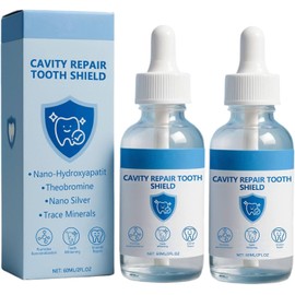 Nudenta Odontic Repair, Cavity Healing Tooth Armor Liquid, Nano Hydroxyapatite Remineralization Complex for Cavity Repair, Teeth Whitening with Remineralization Drops, Enamel Strengthening - 60ml