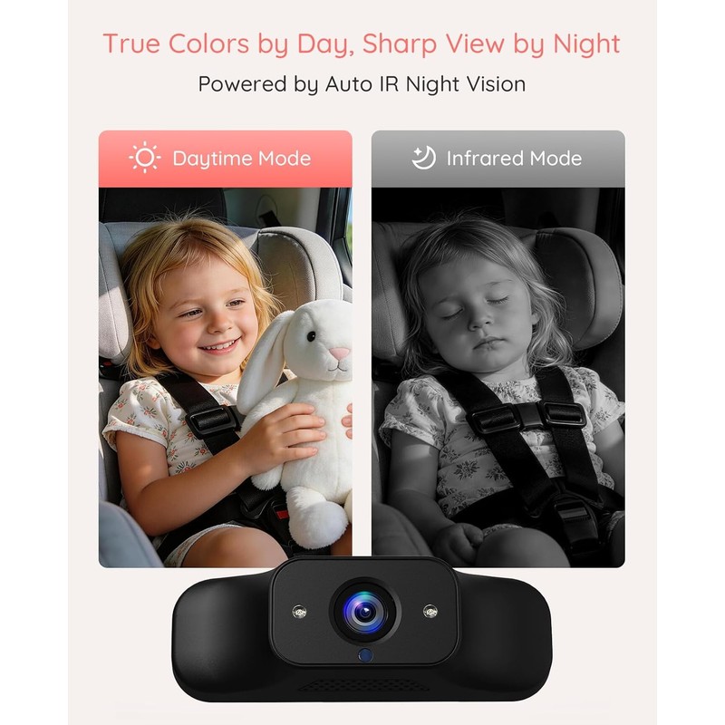 LUCKVIEW BM1 Baby Car Camera for Back Seat & Pet