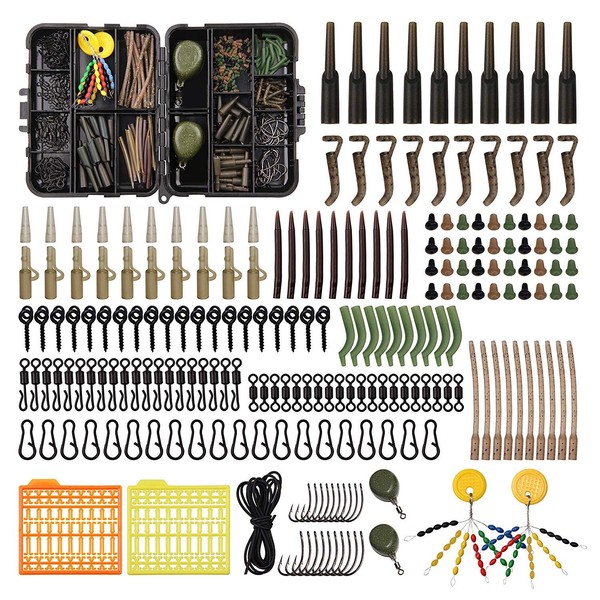 217pcs/Box Carp Fishing Accessory Set Anti Tangle Sleeve Line Aligner