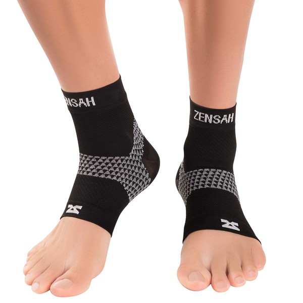 Zensah Plantar Fasciitis Sleeve - Relieve Heel Pain, Arch Support, Reduce Swelling - Compression Foot Sleeve, Plantar Fasciitis Sock