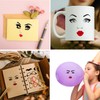 6 Sheets Face Stickers for Crafts, Funny Eyes Eyebrows Nose