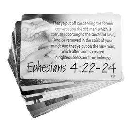 EMM Faith Walk Like Jesus Scripture Cards (10-Pack), Inspirational Memorization Bible Verse Cards of Encouragement (KJV)