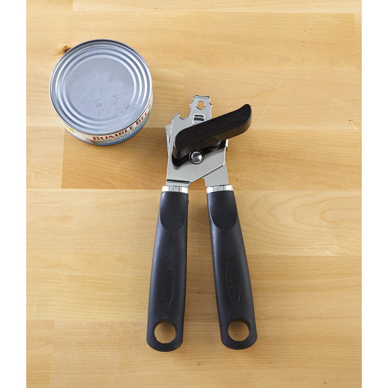 IMUSA USA Easy to Use Manual Chef Can Opener, Black