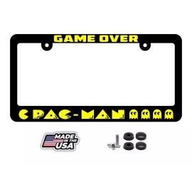 BLVD Pacman Pac-Man retro video game over nostalgic  license plate frame holder tag Y