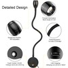 Wall Mounted LED Reading Light with 15" Flexible Gooseneck, Focused
