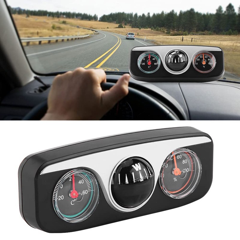 Compass for Car, Dashboard Mount Compass, 3-in-1 Navigation Compass for