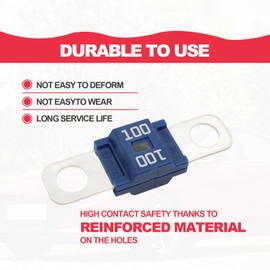 Pack of 3 AMI/Midi Fuse 100 Amp High Current Fuse Bolt-on Fuse, commonly Used in Cars, Trucks, Construction Vehicles, Agricultural Machinery, caravans, Passenger Cars, Electrocar Golf Cart(100 A)