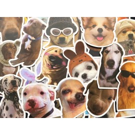 Car Stickers 50 Dog Meme Stickers Doggo Faces Funny Dogs Laptop Water Bottle Phone