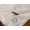 Monogrammed fishing lure napkins, 18" x 18" cotton dinner napkins