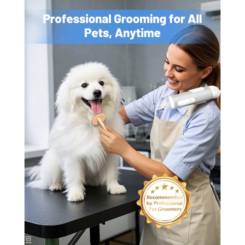 NRYDEPET Hands-Free Dog Hair Dryer – Low Noise Pet Grooming