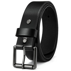 CHAOREN Full Grain Leather Belts for Men - Black Belt for Jeans - Timeless Elegance for Casual Dress