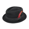 MAZ Foldable Diamond Crown Pork Pie Trilby Hat with Matching