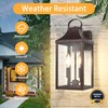MYHXQ 15" Dusk to Dawn Outdoor Wall Lantern 2-Light, Outside