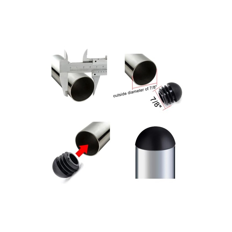 20PCS 22 mm (7/8 Inch) Plastic End Caps Plugs Chair