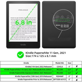 Fancity Compatible with 6.8 Inch Kindle Paperwhite 11th Generation Case, Soft TPU Case with Wrist Strap, Intelligent Sleep/Wake for Kindle Paperwhite 6.8 Inch 2021 & Signature Edition, Pressed Flower