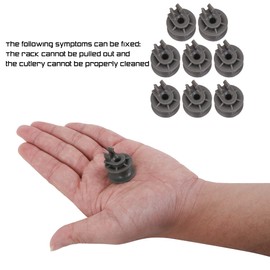 Emptty 8PCS 4581DD3002A Upper Dishrack Roller Assembly Replacement for LG Replacement for Kenmore 4581DD3002A, AP4437685, 4581DD9001B, 1266813, AH3523050, EA3523050, PS3523050, B00AYBKSGG