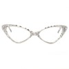 bullabulling Cat Eye Rhinestone Reading Glasses for Women Sparkling Crystal