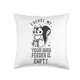 Your Bird Feeder Is Empty Throw Pillow