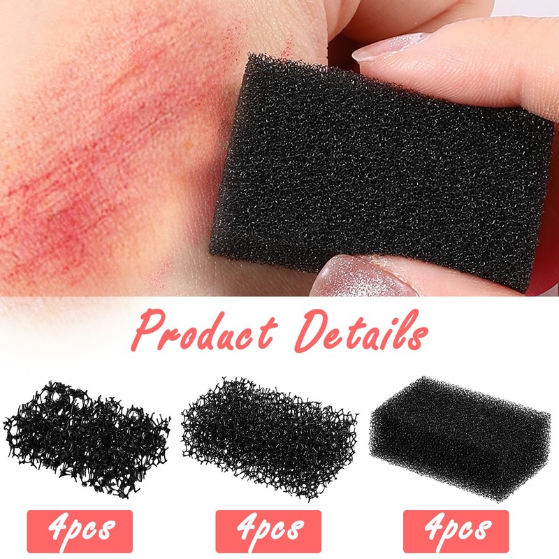 Yuomeaz 12 Pcs Stipple Sponges, Cosplay Makeup Sponge, Special Effects