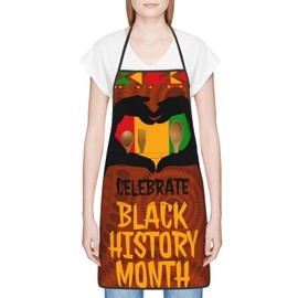 Senheol African American Black History Month Aprons Kitchen Chef Waterproof Adjustable Funny Apron For Bbq With Pockets For Men Women