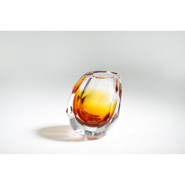 YAOYUAN Hand Blown Glass vase - Elegant mini Bud vases for Console Table Decor, Beautiful Blown Glass Decor & Diffuser, Perfect Home Decoration (Large)