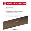 Gedotec transition profile curved., 40 x 2000 mm