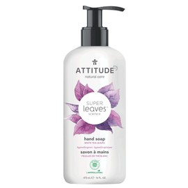 ATTITUDE ATTITUDE Liquid Hand Soap, EWG Verified, Plant and Mineral-Based, Vegan Personal Care Products, White Tea Leaves, 16 Fl Oz