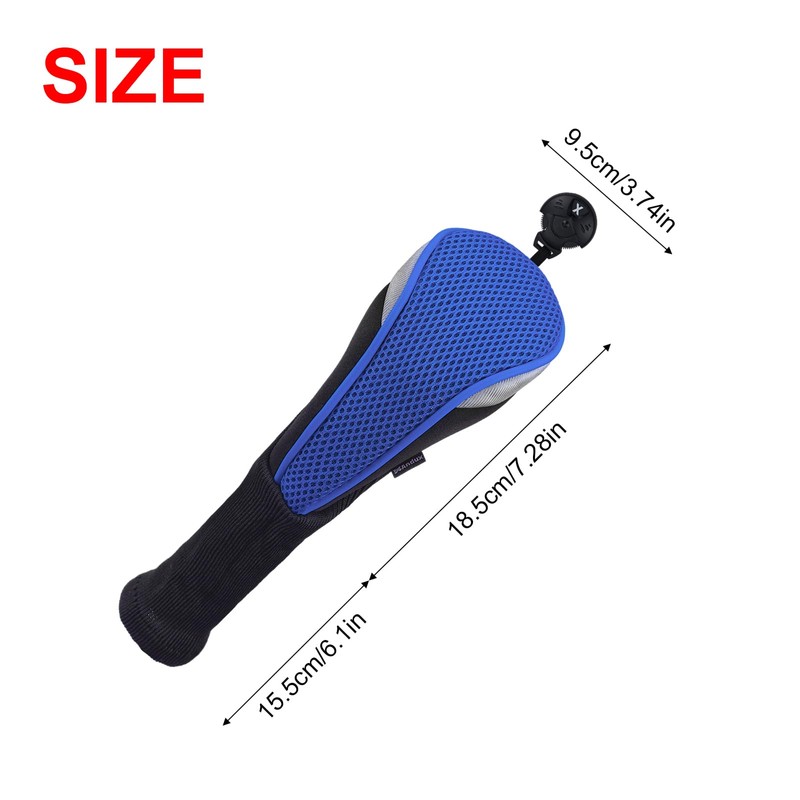 Andux 4pcs/Pack Long Neck Golf Hybrid Club Head Covers Dial