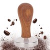58mm Stainless Steel Coffee Tamper Wooden Handle Powder Pressing Tool