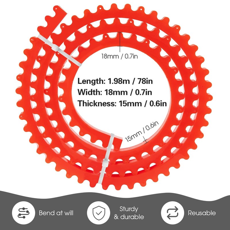 2M/6.6ft Woodworking Profiling Strip - Flexible Curve Template with Gear