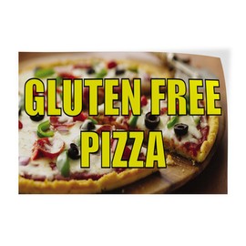 Gluten Free Pizza Indoor Store Sign Vinyl Decal Sticker - 4.5inx12in,