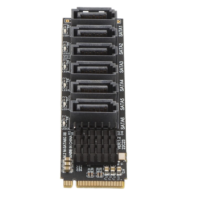 M.2 to SATA3.0 Adapter Card 6Gbps High Speed ASM1166 M.2
