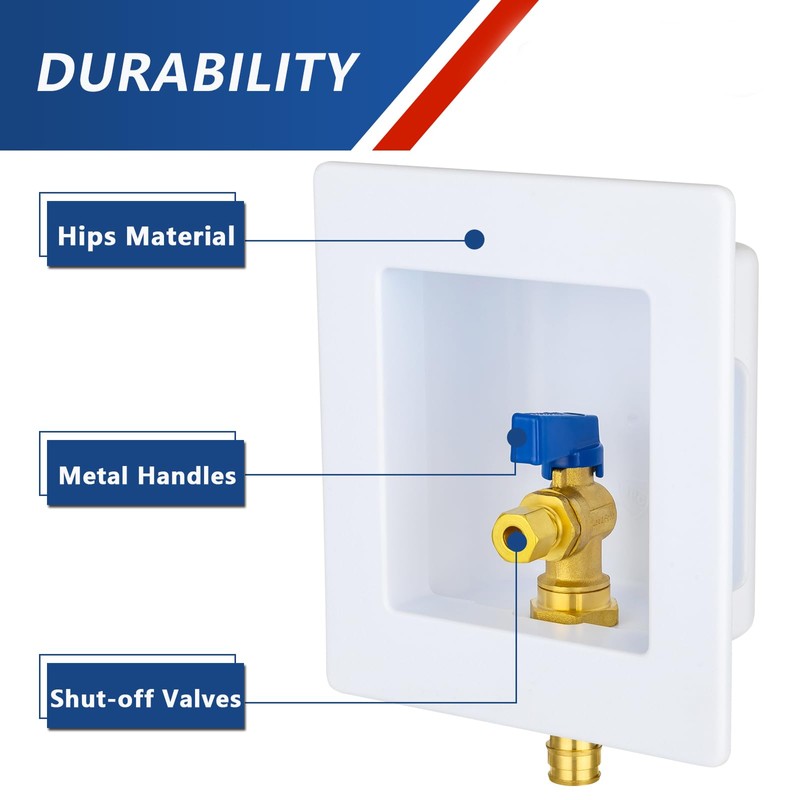 GUOFIS Ice Maker Outlet Box,1/2 Inch PEX-A F1960 Expansion Inlet