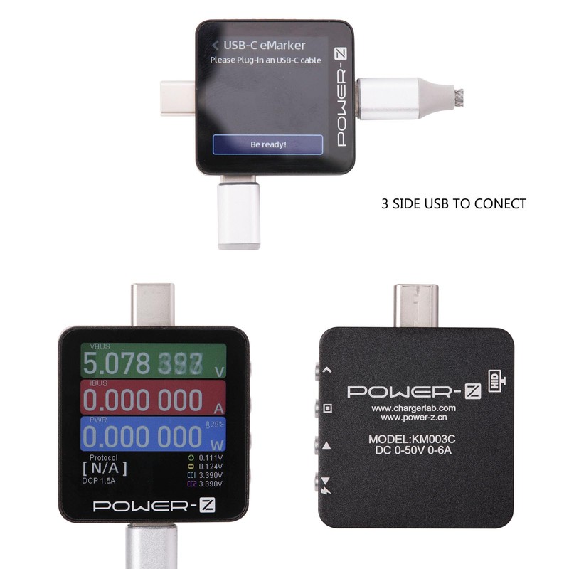 Power-Z KM003C Portable USB-C Fast Charging Tester +USB Handline PD3.1