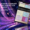 Chameleon Holographic Glitter Eyeshadow Palette, Duochrome Shimmer Color Shift Eye