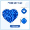 SOFPLATE 1000Pcs Smooth Round Blue Bead 6mm Acrylic Opaque Beads